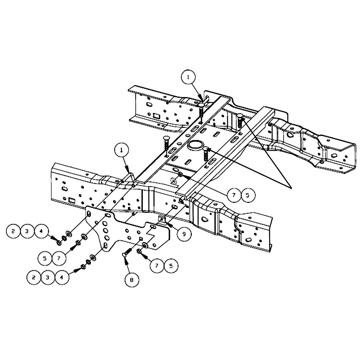 For Ford F250 F350 1999-2016 Under Bed 5th Wheel Gooseneck Trailer Hitch System