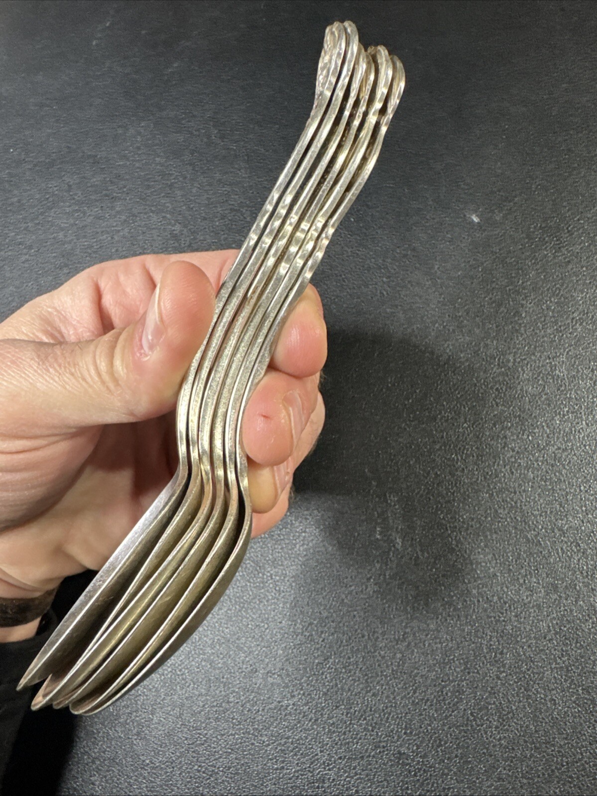 6 VTG WM Rogers International IS Silver Plated State Spoons NYx2, IL, TX, NJ, CA