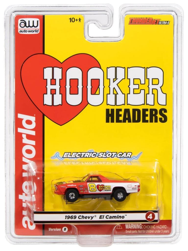 SC422-4R Auto World Thunderjet 1969 Chevy El Camino HO Scale Slot Car