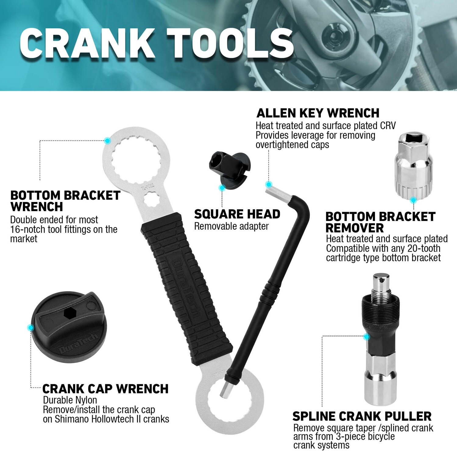 DURATECH 41PCS Bicycle Tool Kit Bike Tool Kit w/Storage Box Bike Repair Tool Kit