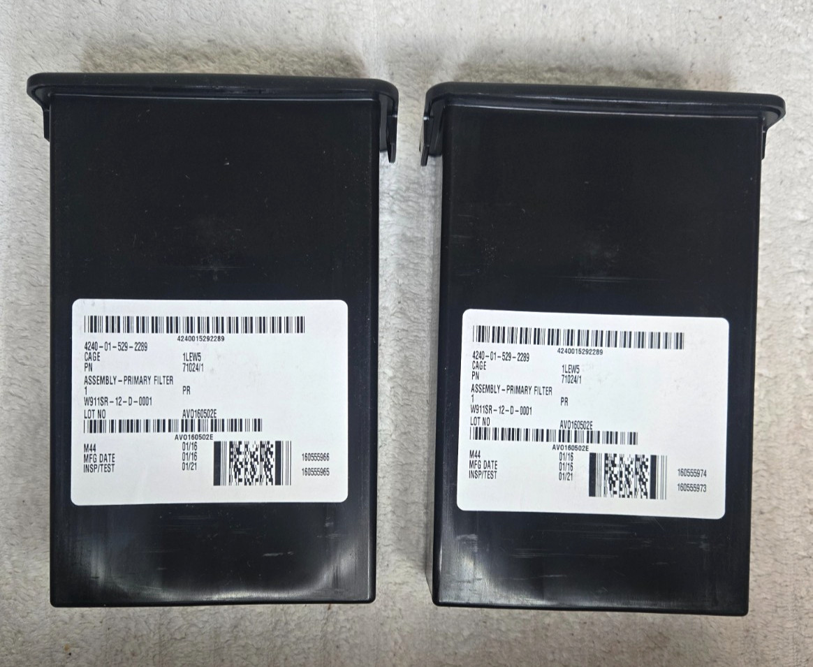 x2 US ARMY AVON M50/M61 GAS MASK FILTER SEALED NEW