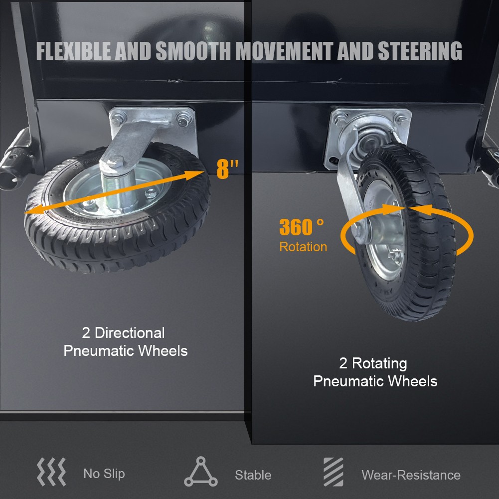 48"x 30" Portable Dolly Steel Platform Truck Industrial Push Cart1000lb Capacity
