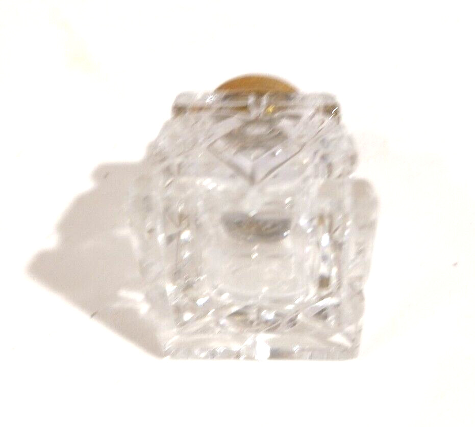 Norway Sterling Silver Blue Guilloche Enamel Cut Crystal Salt Shaker Single mini