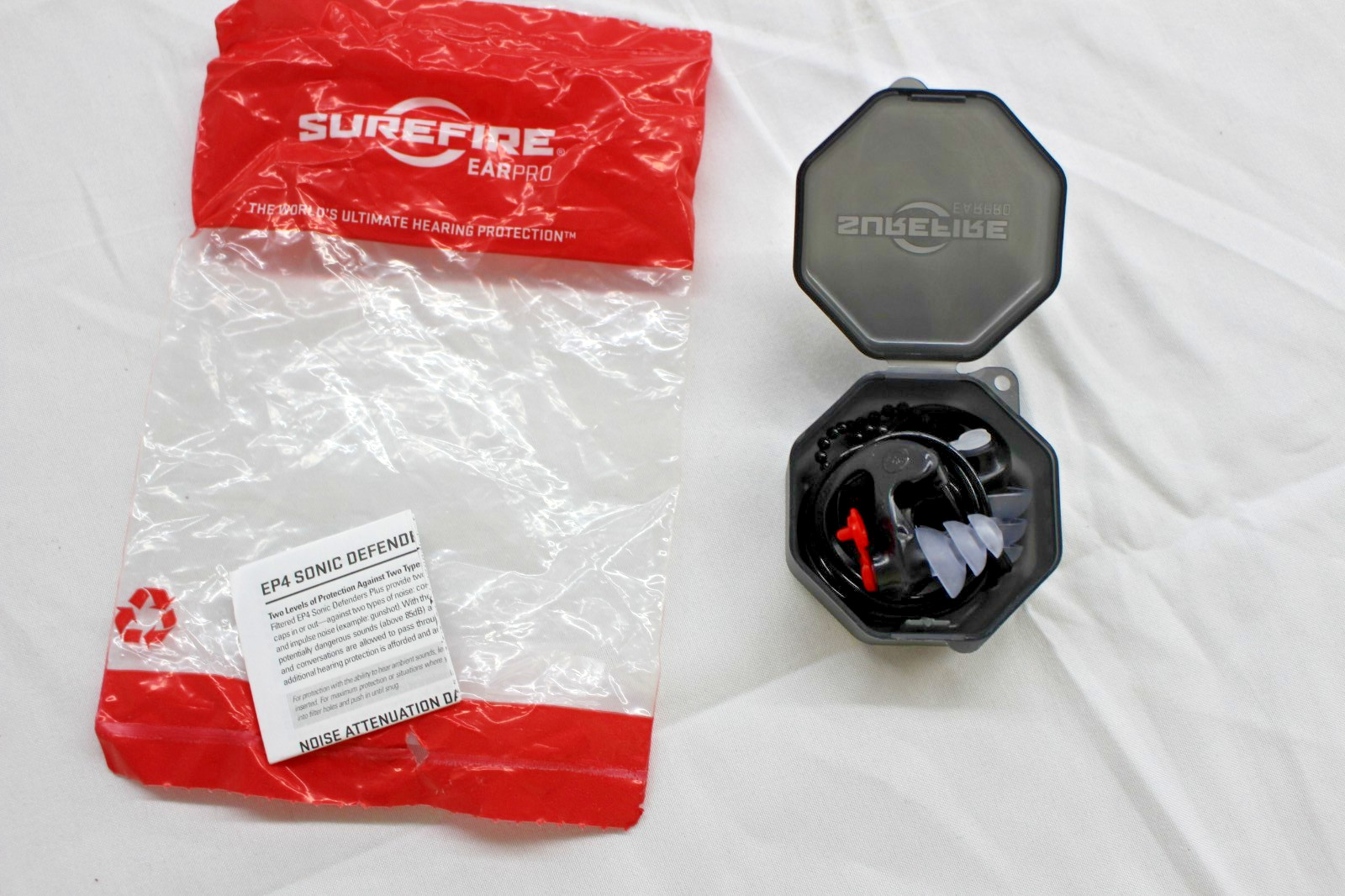 SUREFIRE SONIC DEFENDERS PLUS EP4-BK BLACK SZ LARGE