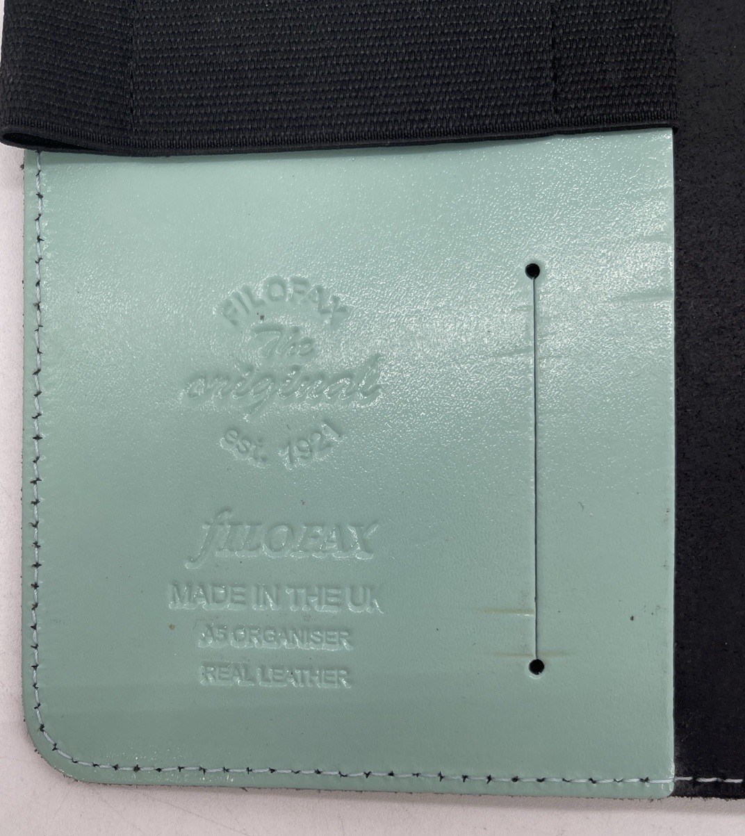 Filofax Original A5 Duck Egg Blue Leather Organizer With Paper Inserts