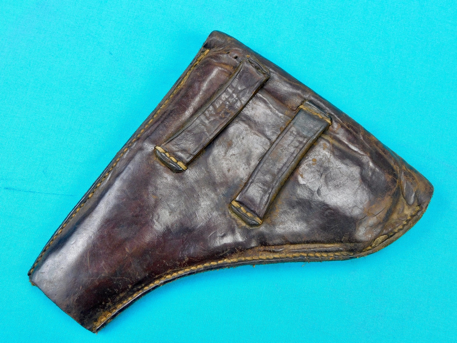German WW1 Mauser or Walther Small Frame Pistol Revolver Gun Leather Holster