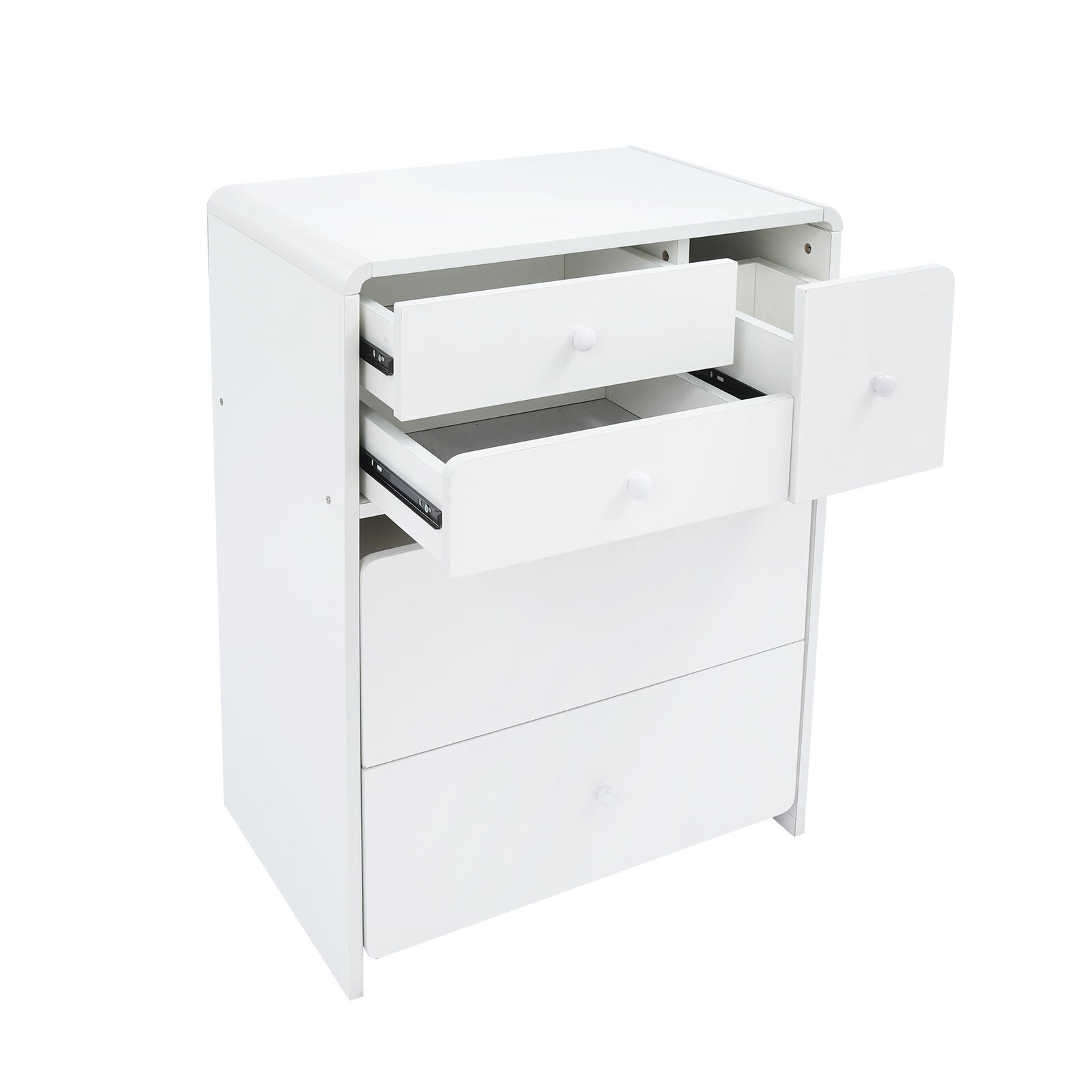 Makeup Vanity Desk with Wheels 60*40*78cm Corner Makeup Table for Compact Space