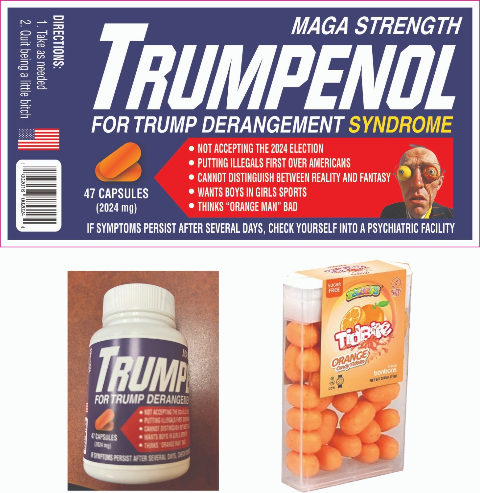 Trumpenol Trump Derangement Syndrome TDS Faux Pills