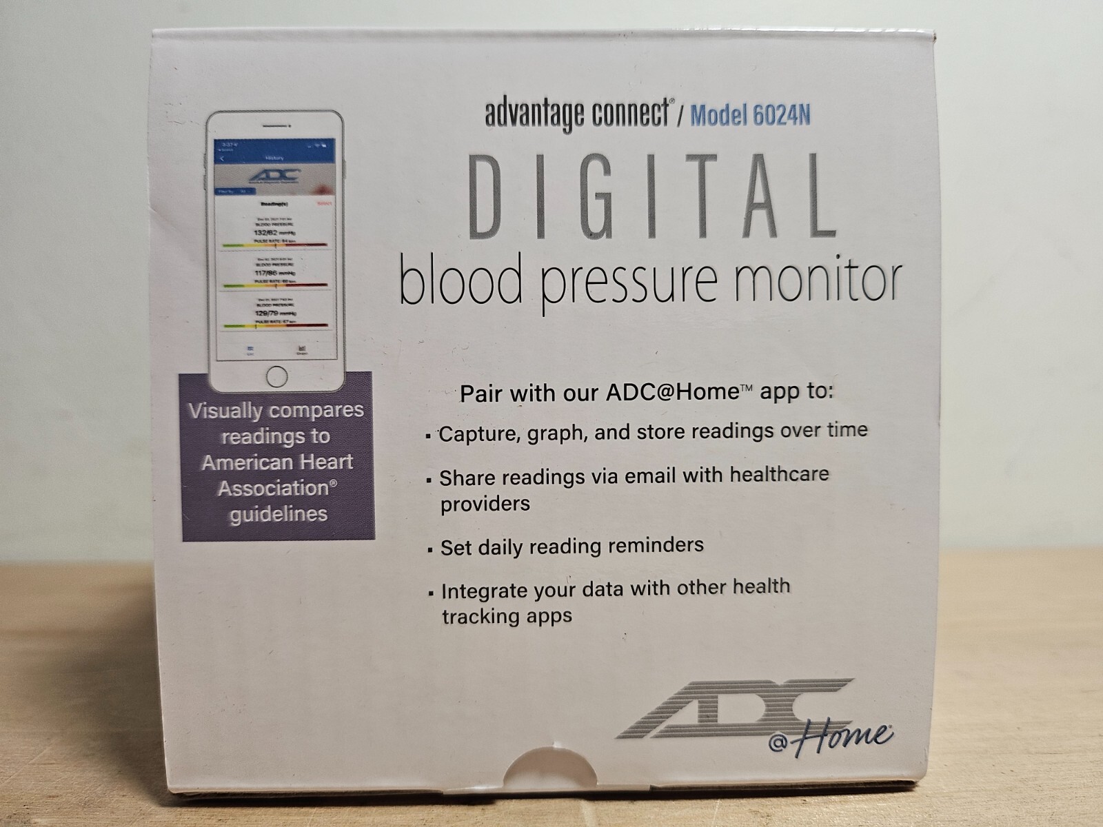 ADC Advantage Connect - Digital Blood Pressure Monitor w/ Bluetooth 6024N