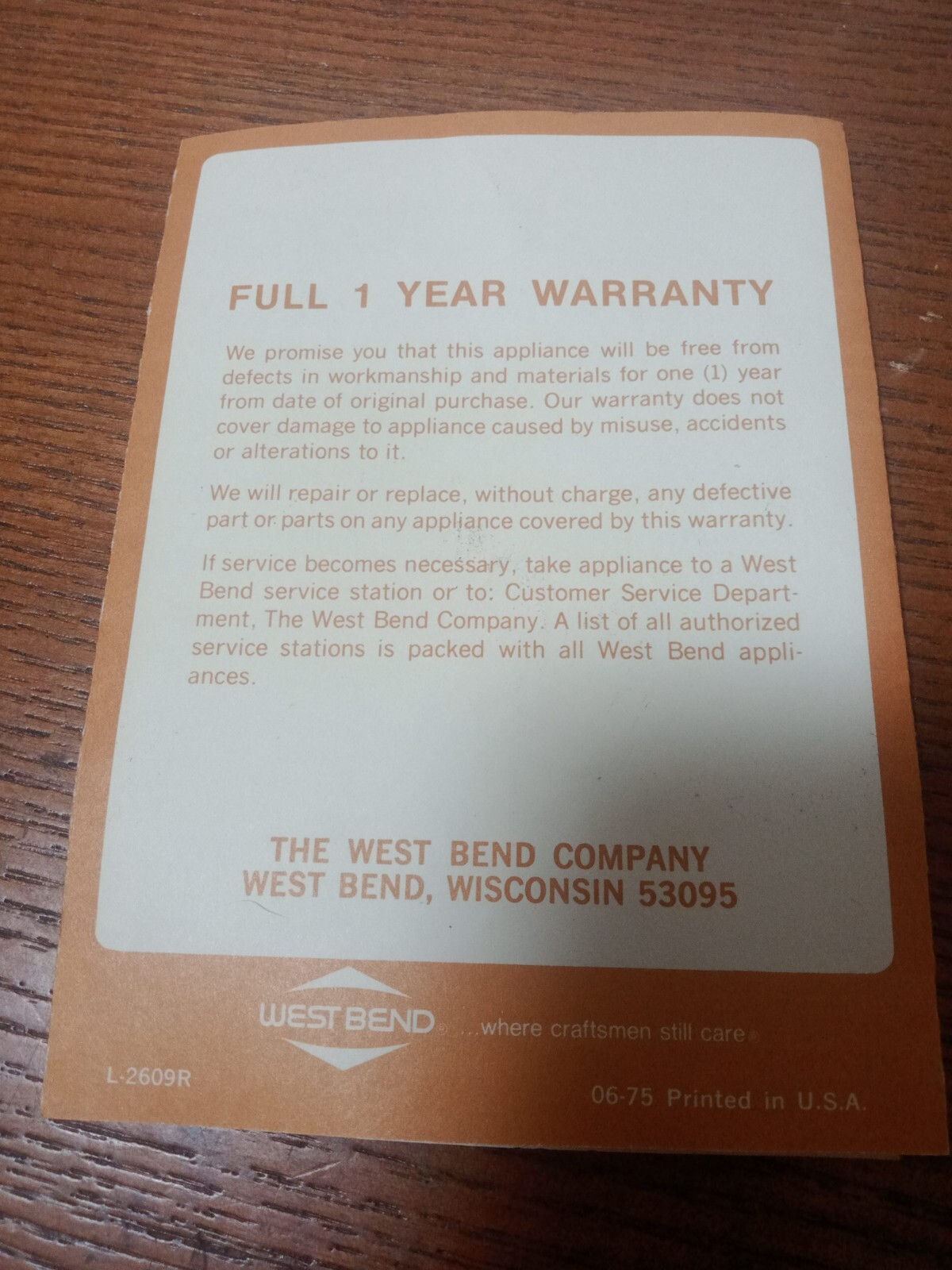 Instructions Manual ForWest Bend Automatic Hot Pot 2 TO 6 CUP