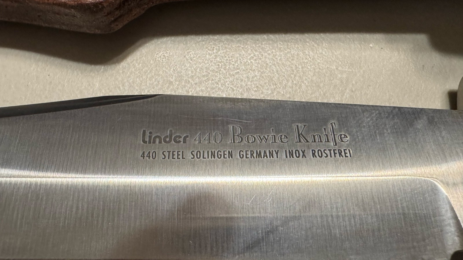 Linder 440 Bowie Knife 13" Stag Handle + Sheath SolinGen Germany Inox Rostfrei