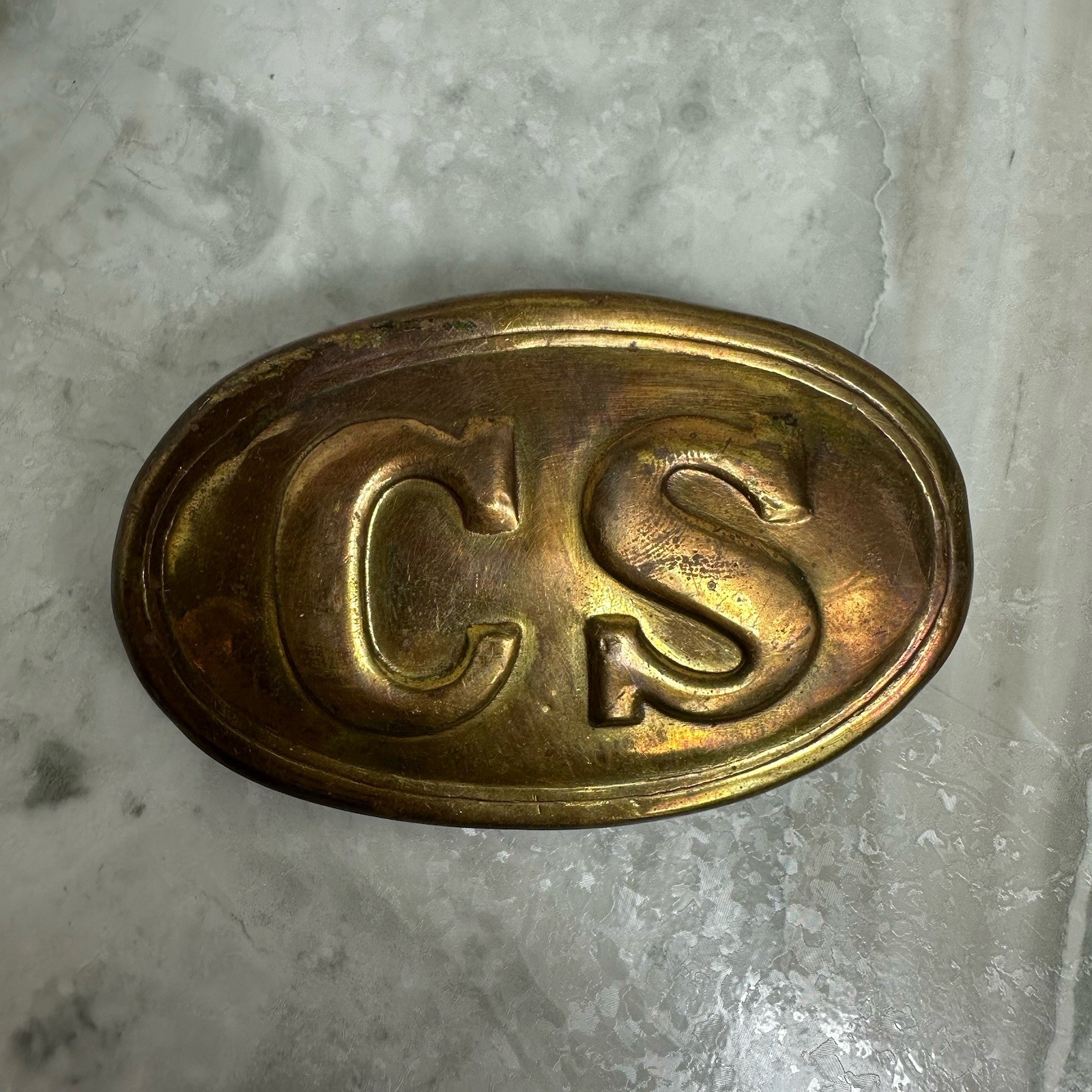 Confederate Soldier “CS” Box Breast Plate Replica