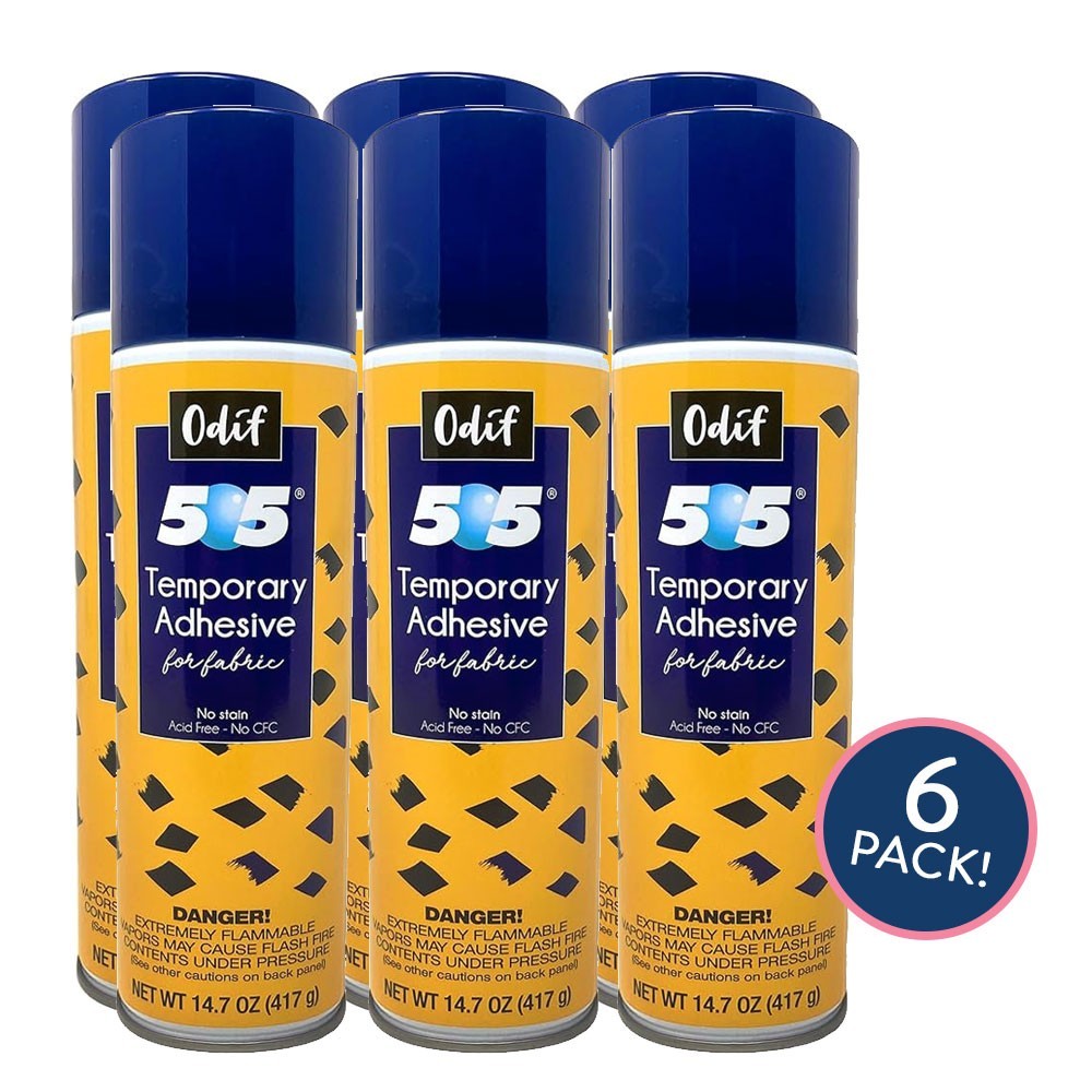 Odif 505 Spray & Fix Temporary Fabric Adhesive 14.7 oz – 6 Pack – Quilt Basting