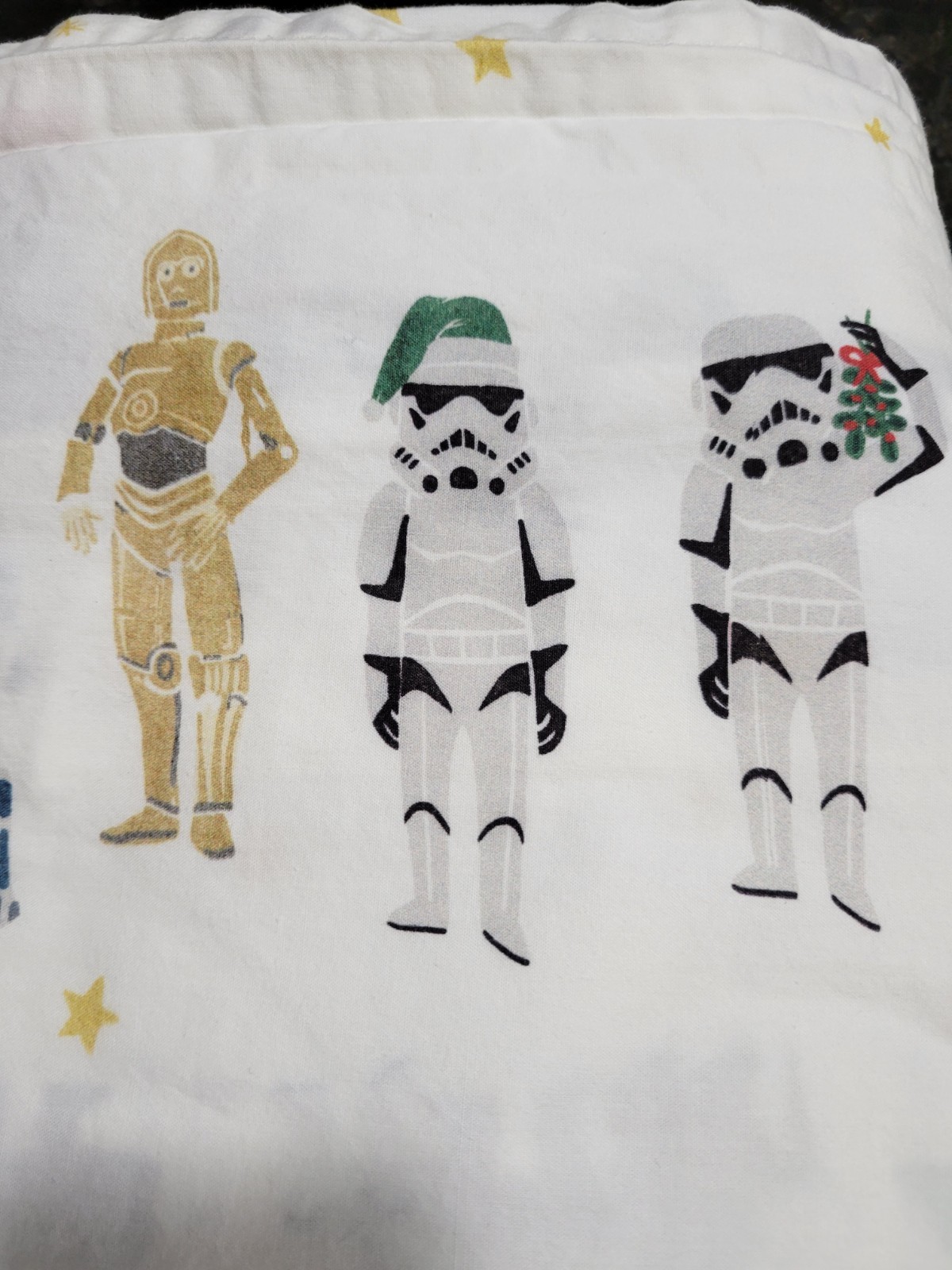 Pottery Barn Kids Star Wars Christmas Holiday Sheet Set Queen Size Organic Teen
