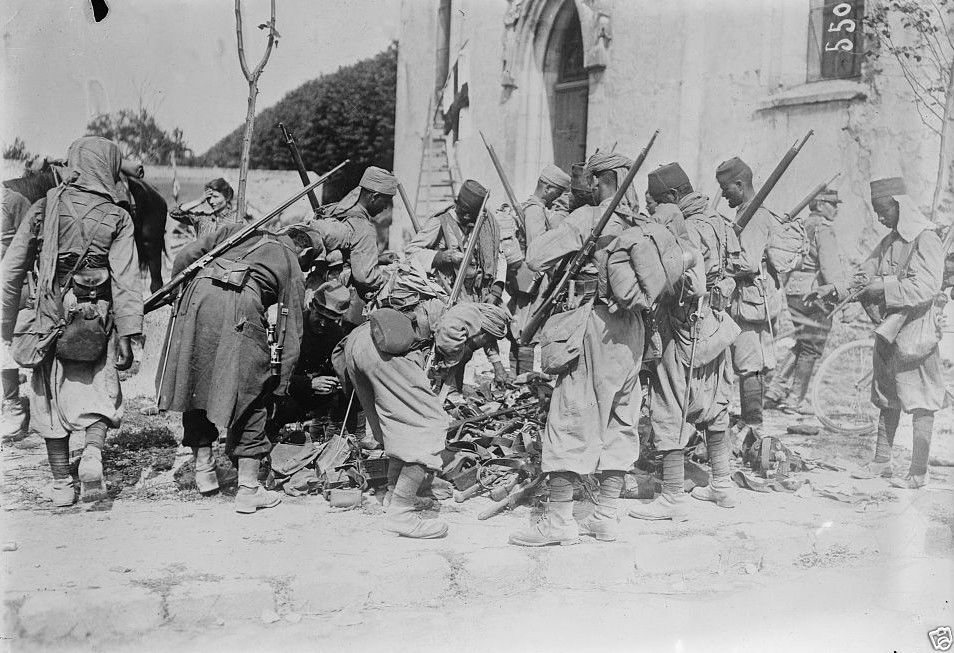 Algerian Tirailleurs Infantry Soldiers France 1914 8x10 World War I WW1 Photo