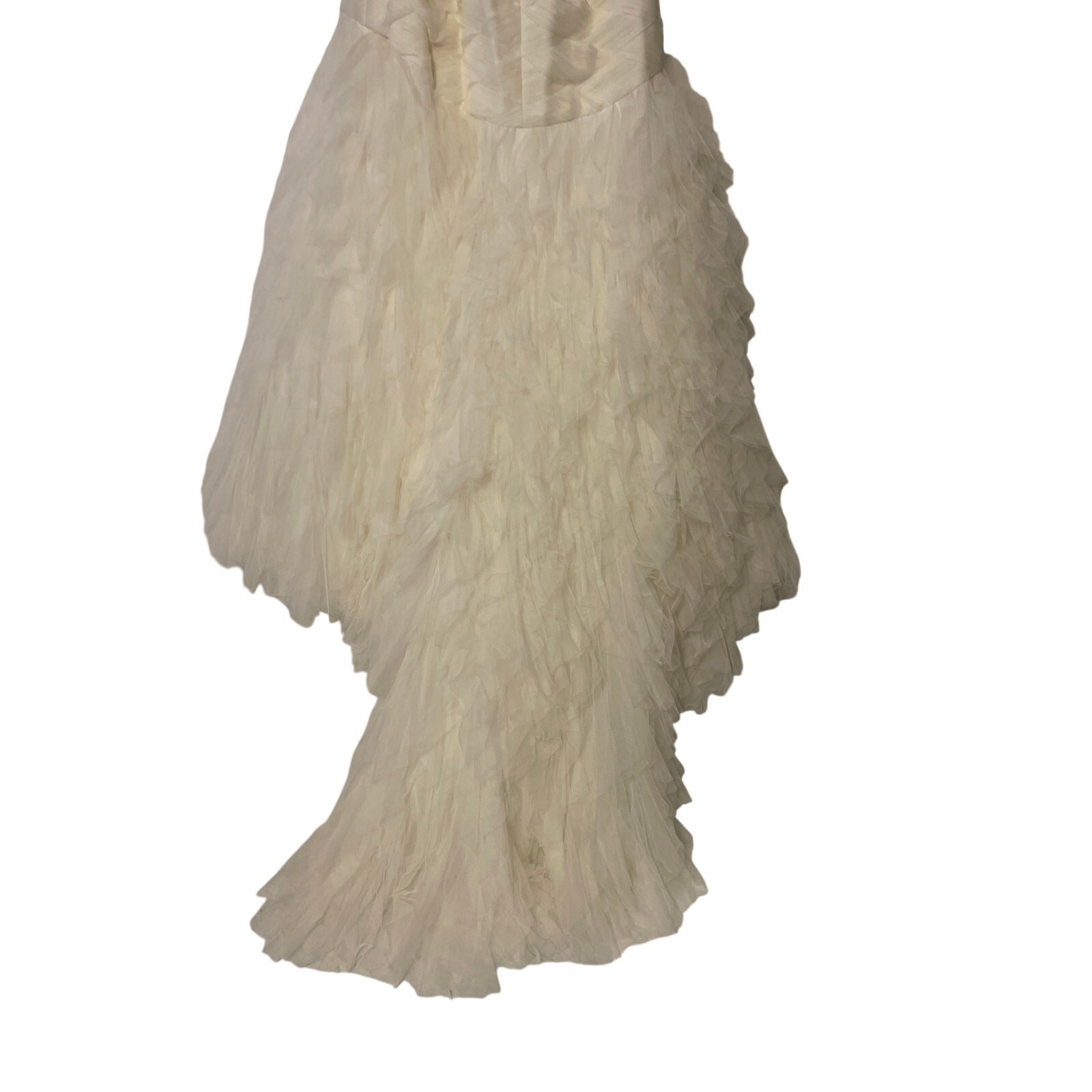 Galina Signature Ivory Size 12 Style SWG523 Wedding Gown Basket Woven Bodice