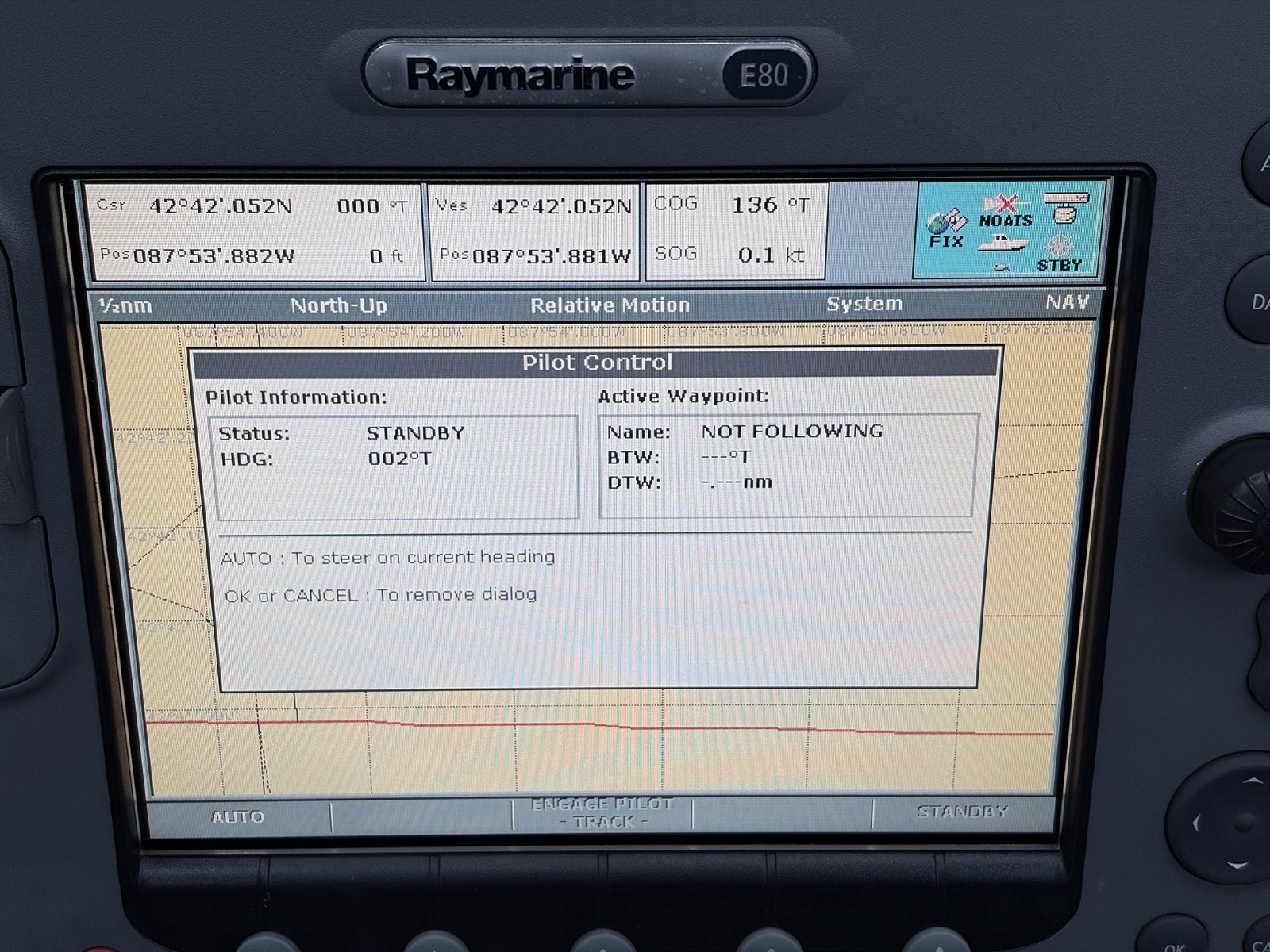 Raymarine E80 Classic GPS Chartplotter Multifunction Display W/ Cover; Tested