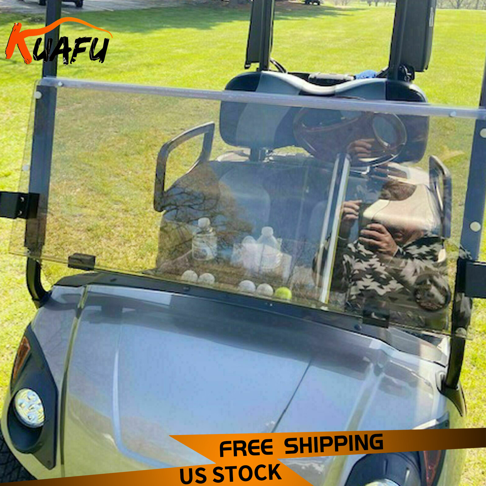 For Yamaha G29 Drive 07-16 Golf Cart Tinted Folding Down Windshield Windscreen