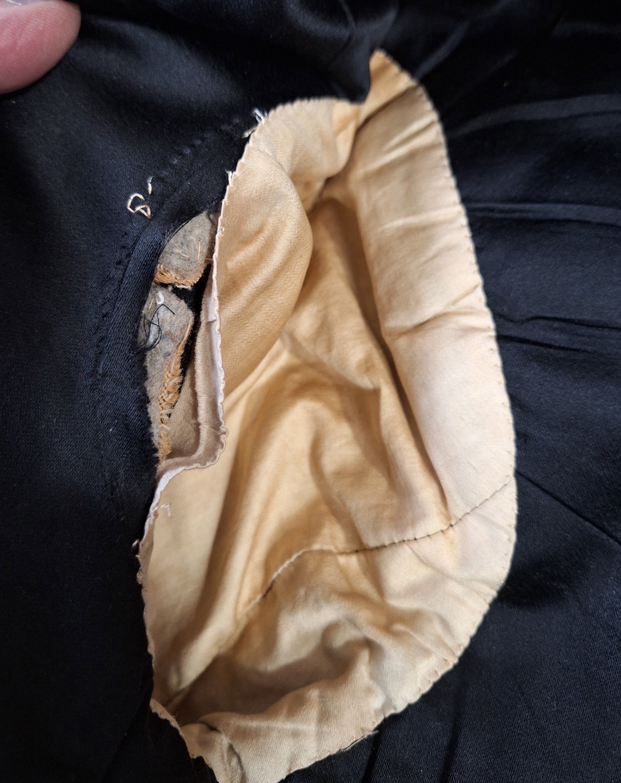 Antique Men's Black Single Breasted Frock Coat 36R S Vtg 1900s Victorian Masonic