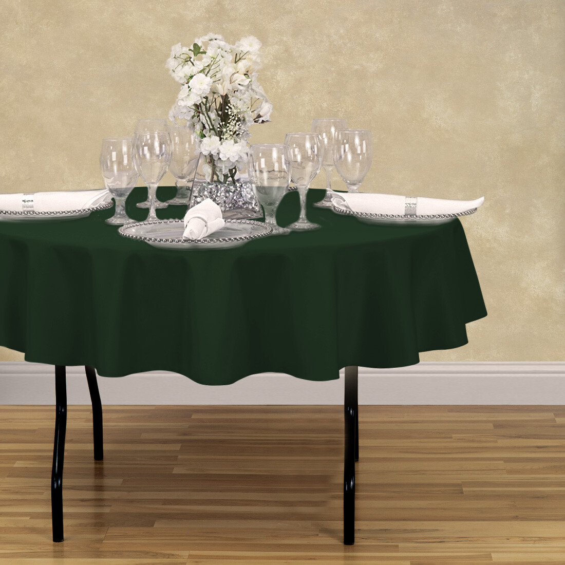 LinenTablecloth 70 in. Round Polyester Tablecloths, 30 Colors! Event & Wedding