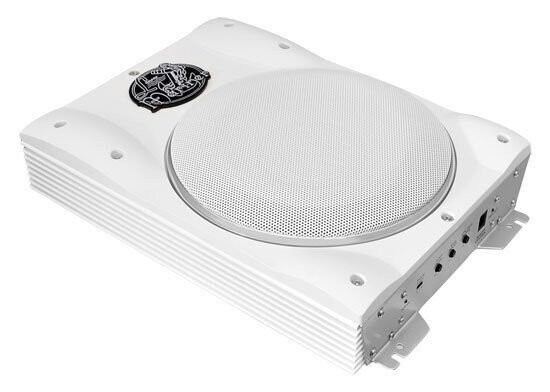 New Lanzar - 8'' 1000 Watts Low-Profile Super Slim Active Amplified Marine AQTB8
