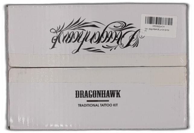 Dragonhawk S4 Tattoo Pen Kit, Complete Tattoo Machine Gun Kit, Slim Tattoo Pen