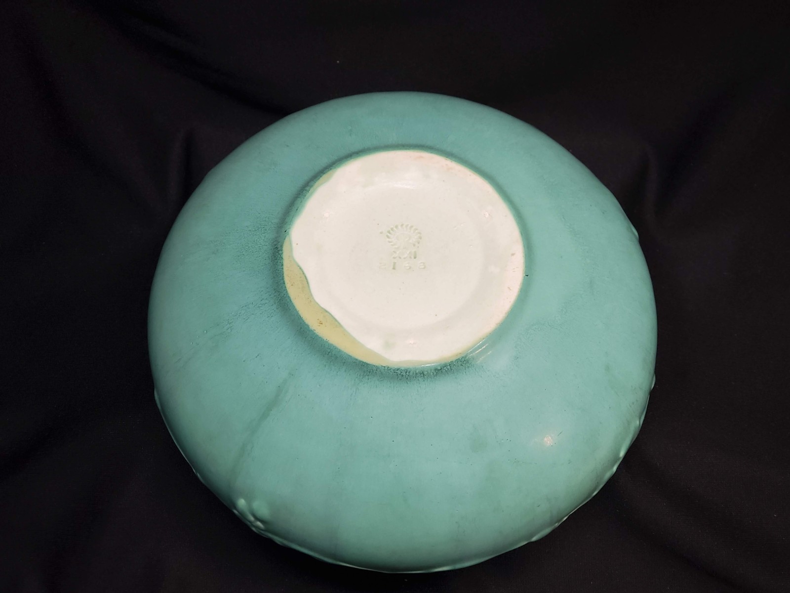 1921 Rookwood Pottery Large 9" Matte Mint Green Bowl Grape Vine