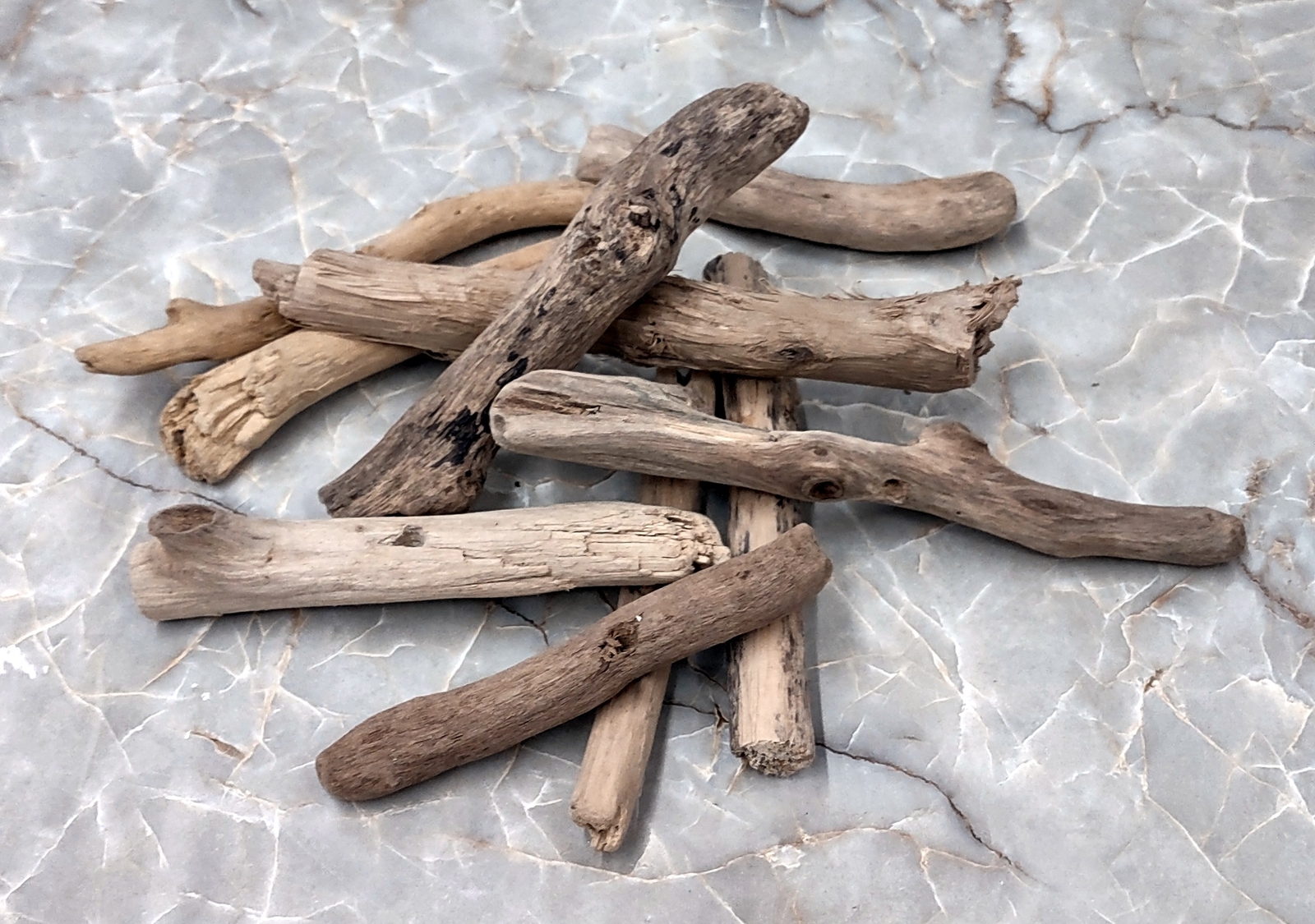 Driftwood Drilled Pieces Bulk (10 pieces approx. 3-4+ inches)