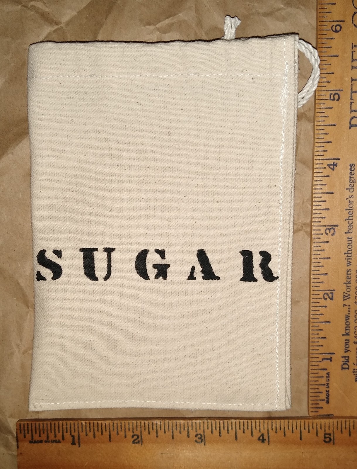 Civil War 5 RATION TICKING BAGS Haversack Soldier Union Rebel