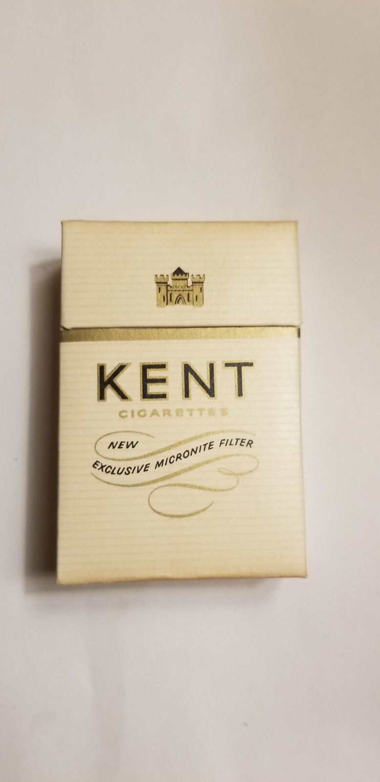 Vintage KENT MICRONITE filter CIGARETTE flip top package empty box no warning