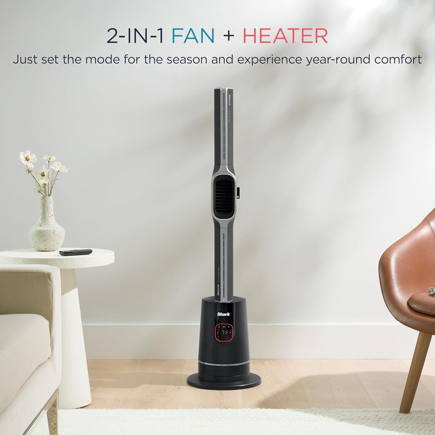 Shark TurboBlade Cool + Heat – 2-in-1 Bladeless Tower Fan & Space Heater for Cus