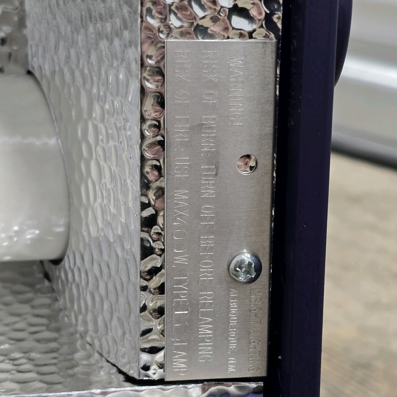 Vintage Insight Lighting Taos TS900 Wall Mount Luminary Commercial NOS 400W