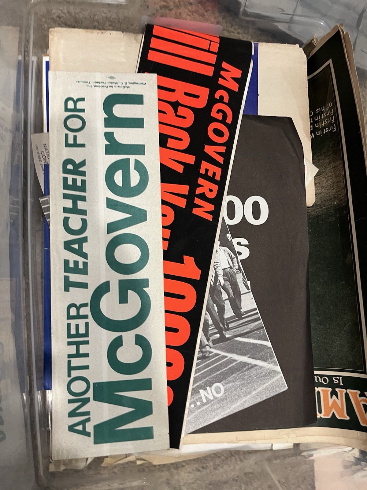 Political Ephemera Lot Paper, Pins, Collectibles, Stickers, Match By The Pound!