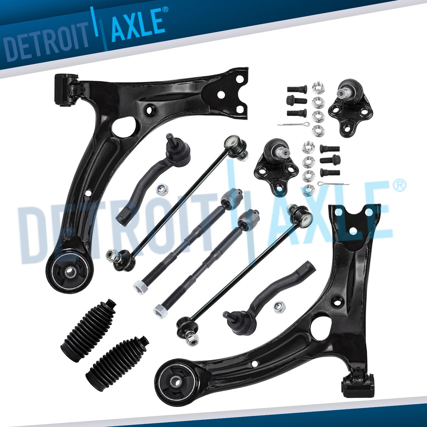 Front Lower Control Arms Tie Rods Suspension Kit for 2003 - 2008 Toyota Corolla