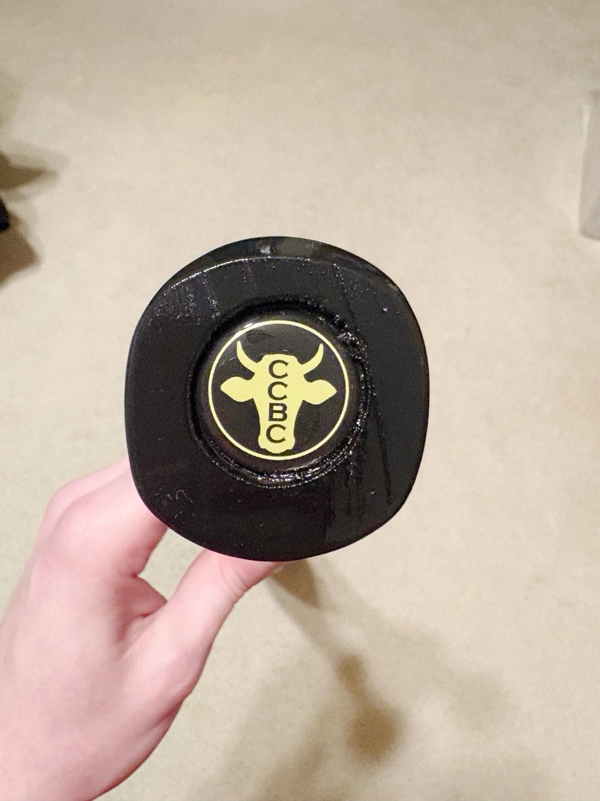 Hybrid Handle Torpedo Maple Wood Baseball Bat 33in 29.5oz. Black / Gold / Red