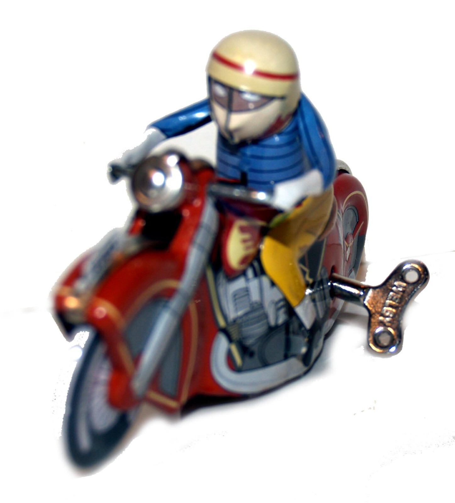 Tin Toy Windup Motorcycle with spinout action NEW!