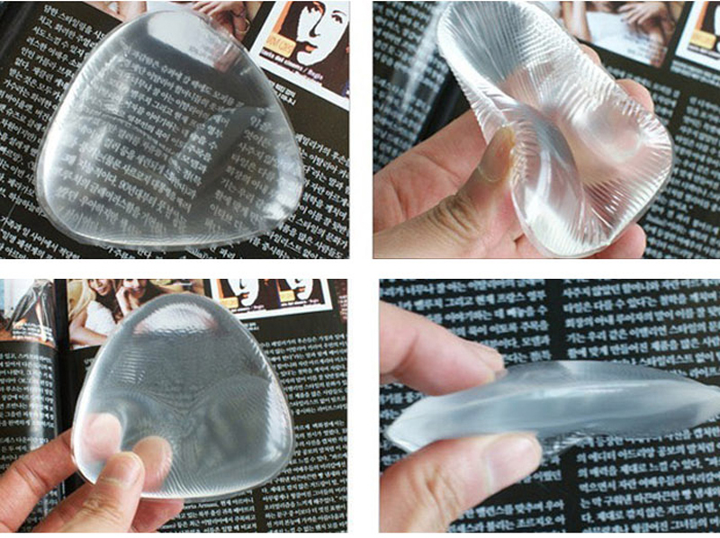 Sexy Invisible Silicone Triangle Bikini Insert Push Up Bra Pad Breast Enhance NT