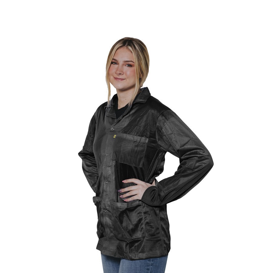 NOS! Transforming Tech ESD Jacket, Lightweight Poly-Carbon Blend 2XL Black