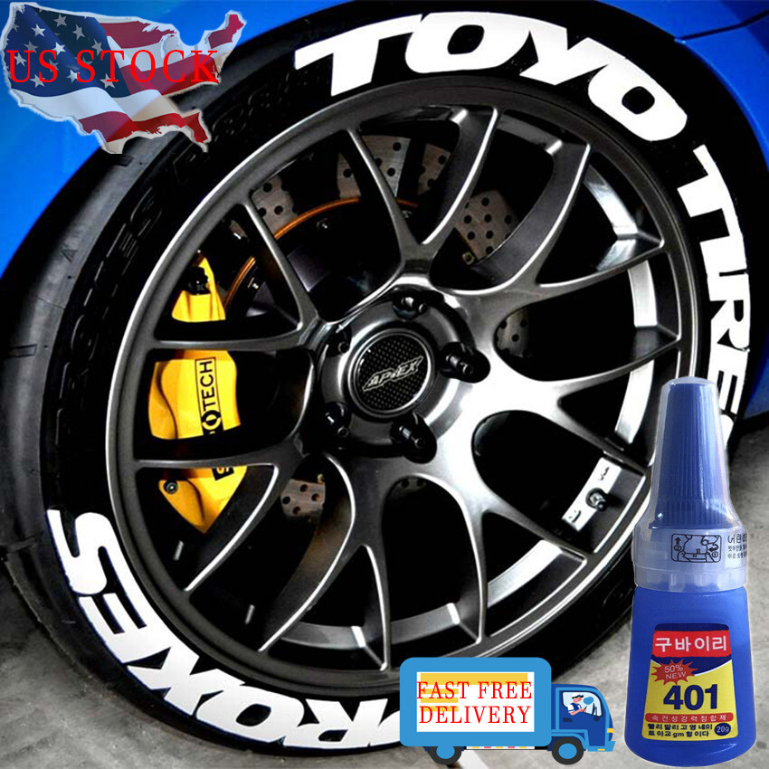 Tire Lettering Sticker TOYO TIRES PROXES 1.06'' 14''-22'' With Glue Adhesive