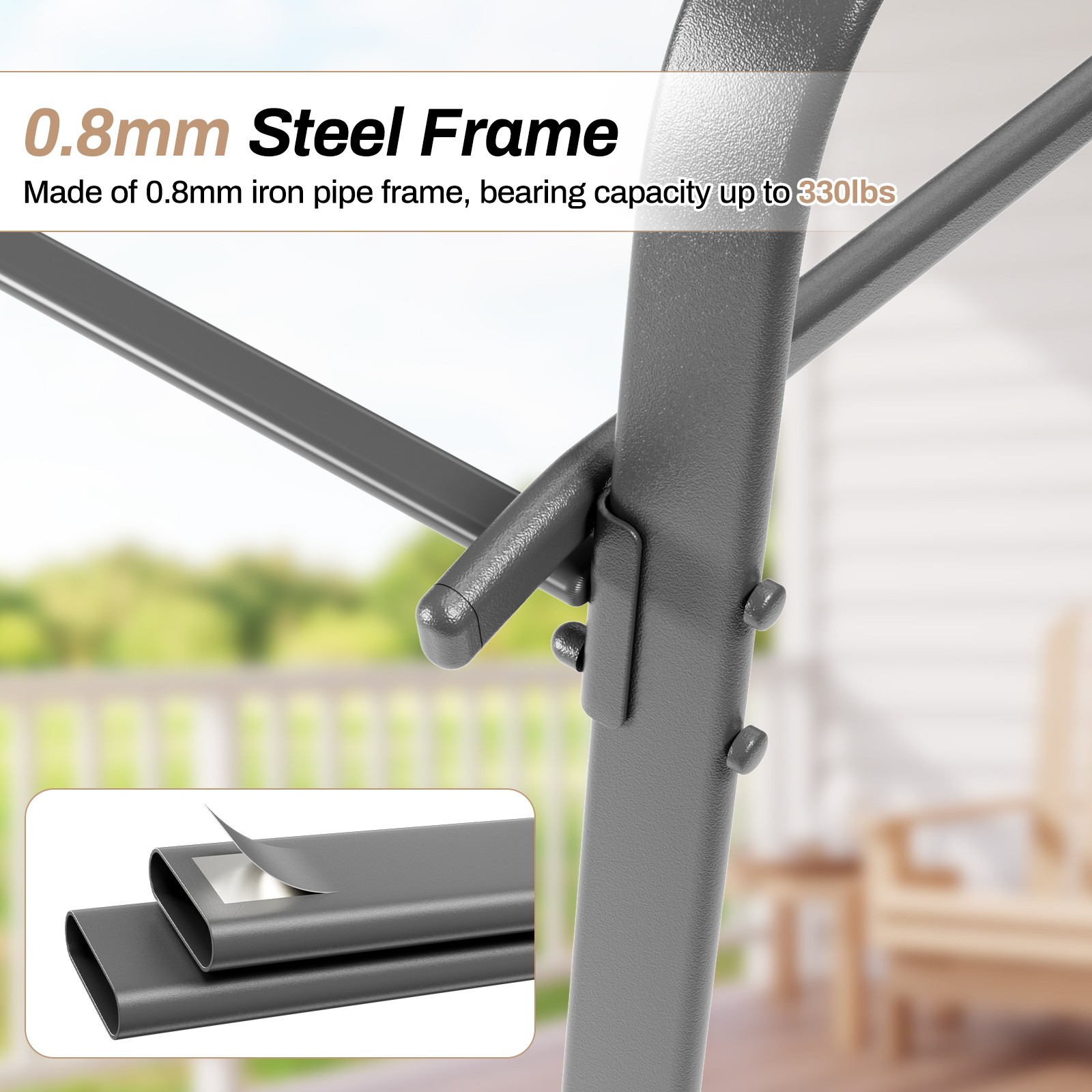 Patio Dining Chairs Set of 6 Outdoor Patio Furniture Dining Chairs for Garden