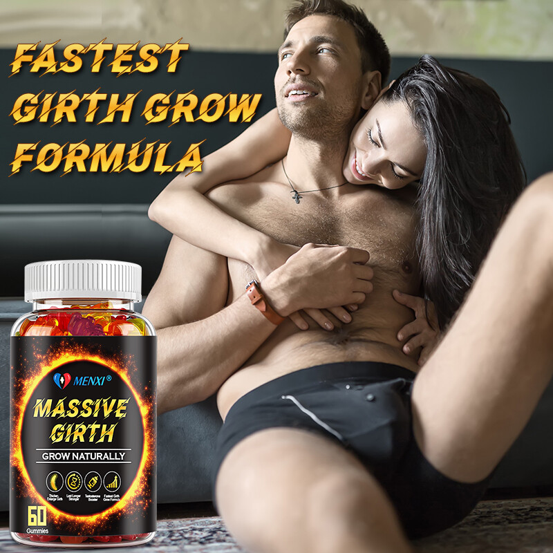 #1 BEST-MALE ENLARGER THICKER LONGER BIGGER 4" GROWTH ENLARGEMENT 120 GUMMIES