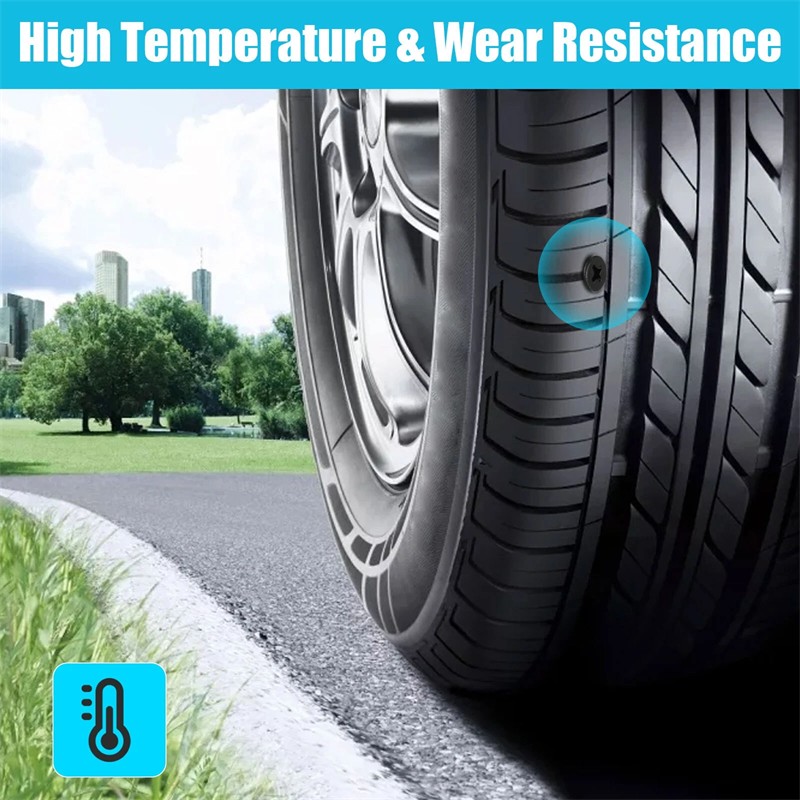 60 Pcs Rubber Tire Nail Repair Kit Screw In Tire Plugs for Car Truck SUV Van