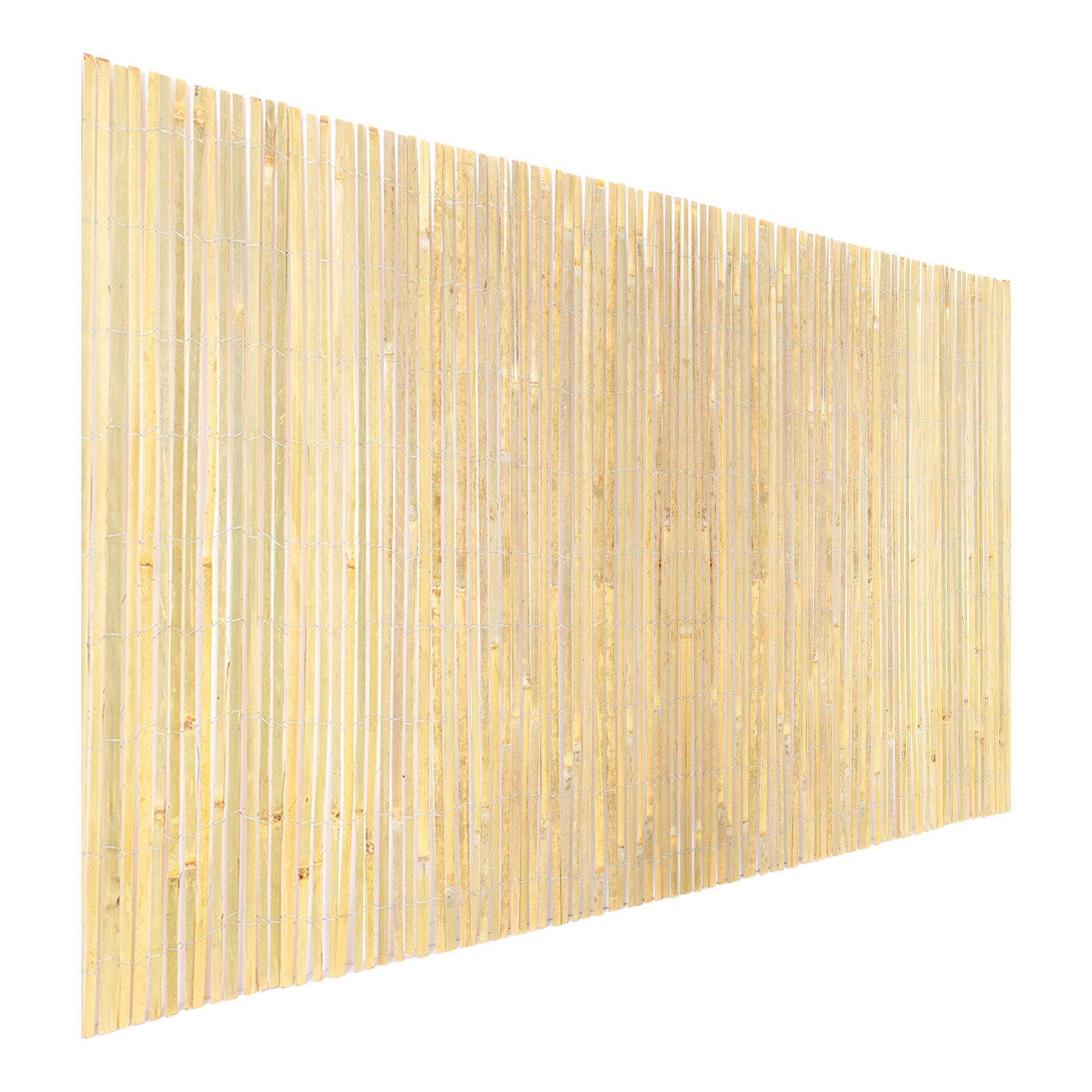 Natural Bamboo Slat Screening Privacy Bamboo Slat Fence 6 ft H x 13 ft L