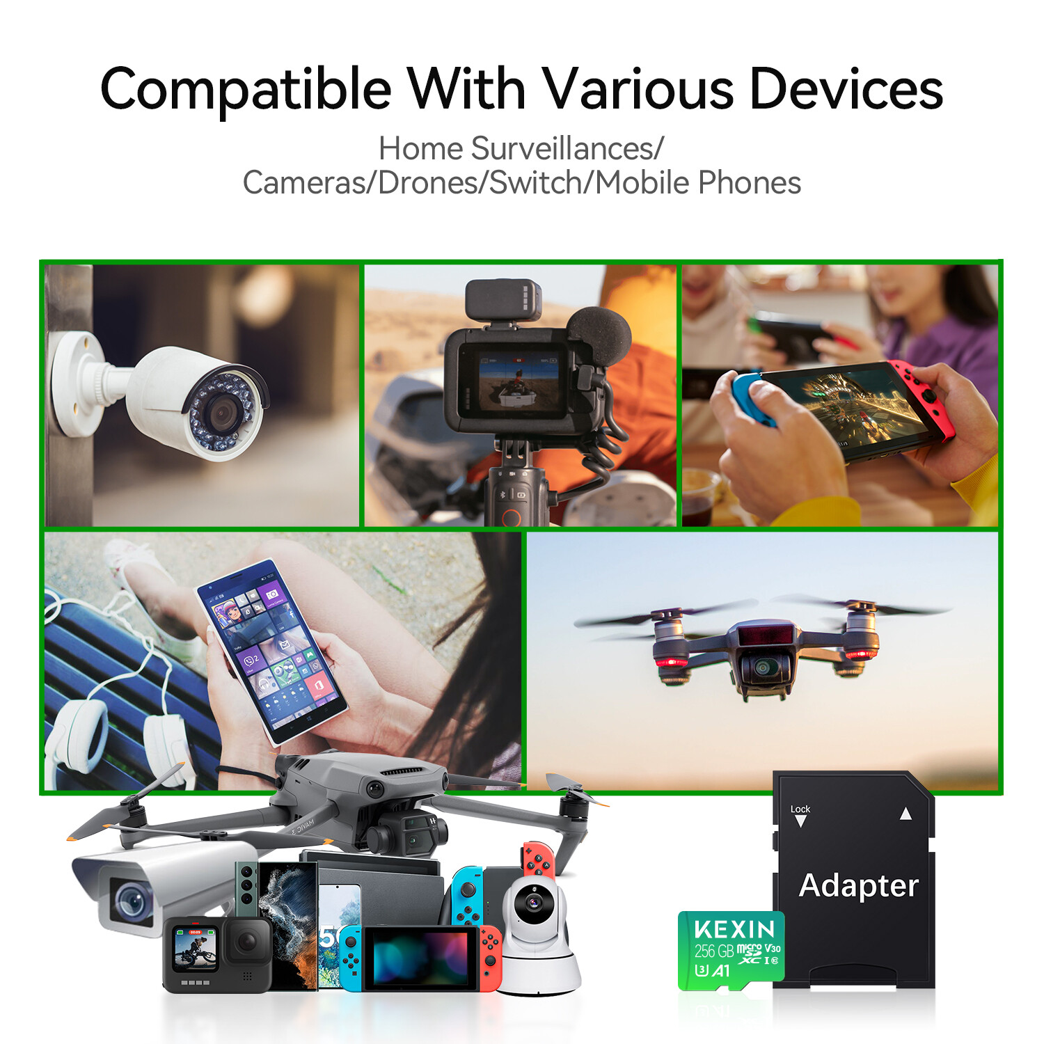 1-10Pack 8GB 16GB 32GB 64GB 128GB 256GB Ultra Micro SD C10 TF Memory Card Lot