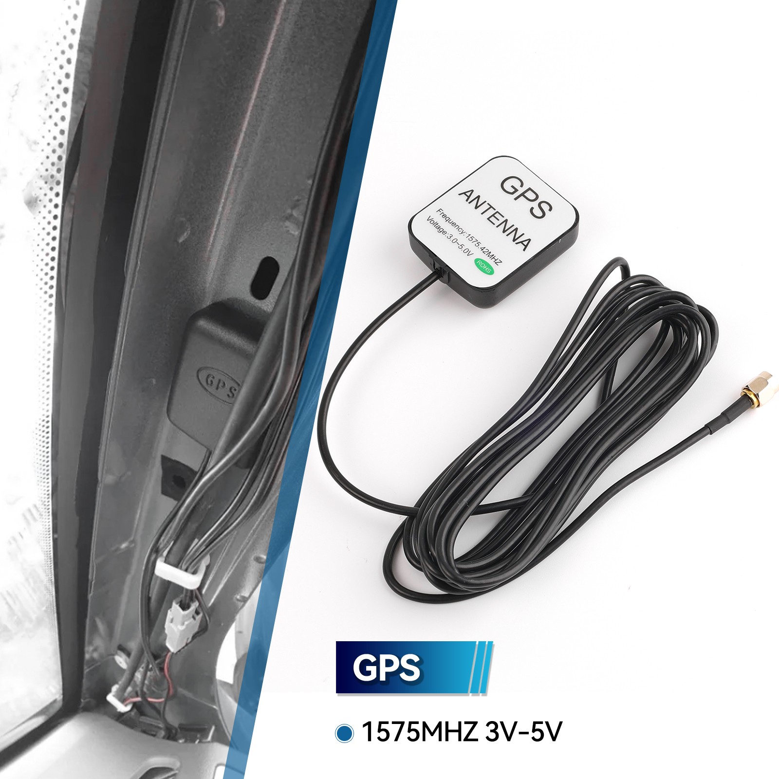 Car GPS Signal Satnav Antenna SMA Male 3M Cable Waterproof Magnetic Radio-Stereo