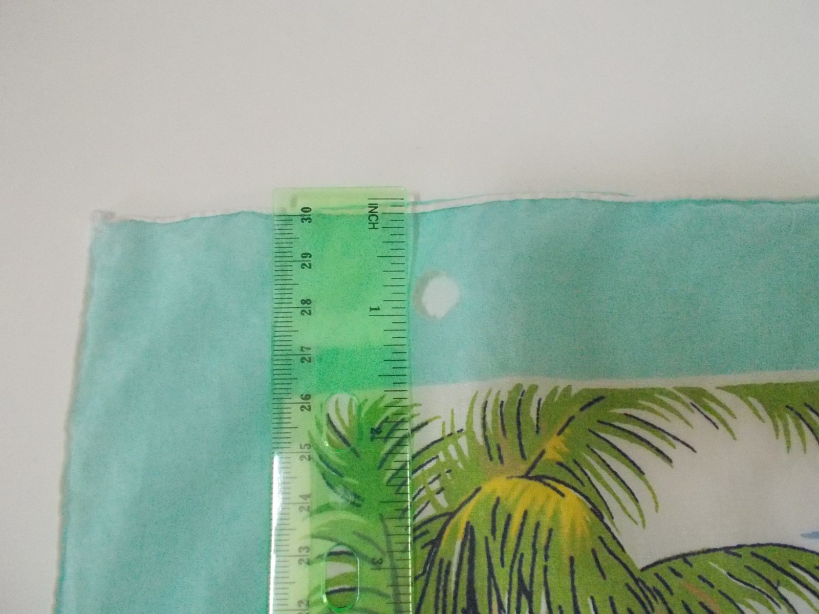 VTG MIAMI Florida Beach Skyline w/ Palm Trees Decorative Handkerchief Souvenir