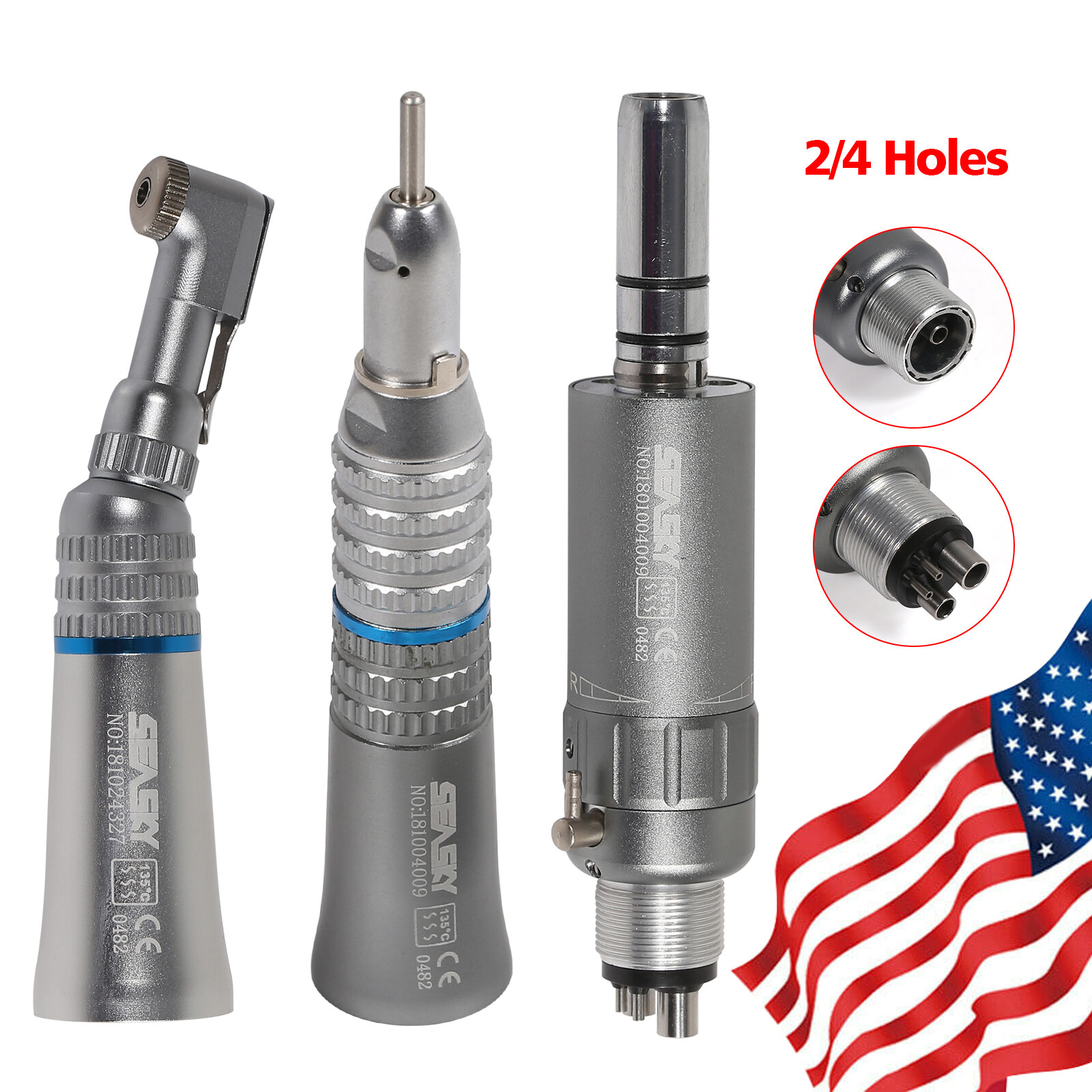 Estilo NSK Dental Contra Angulo Baja Velocidad Pieza de Mano 2/4Hole Micromotor