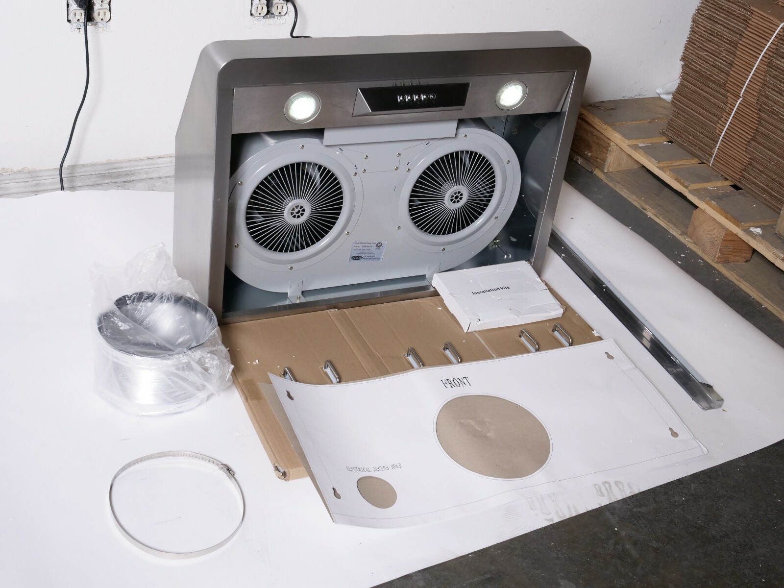 30 in. Under Cabinet Range Hood 500 CFM, Push Button, Stainless Steel [OPEN BOX]