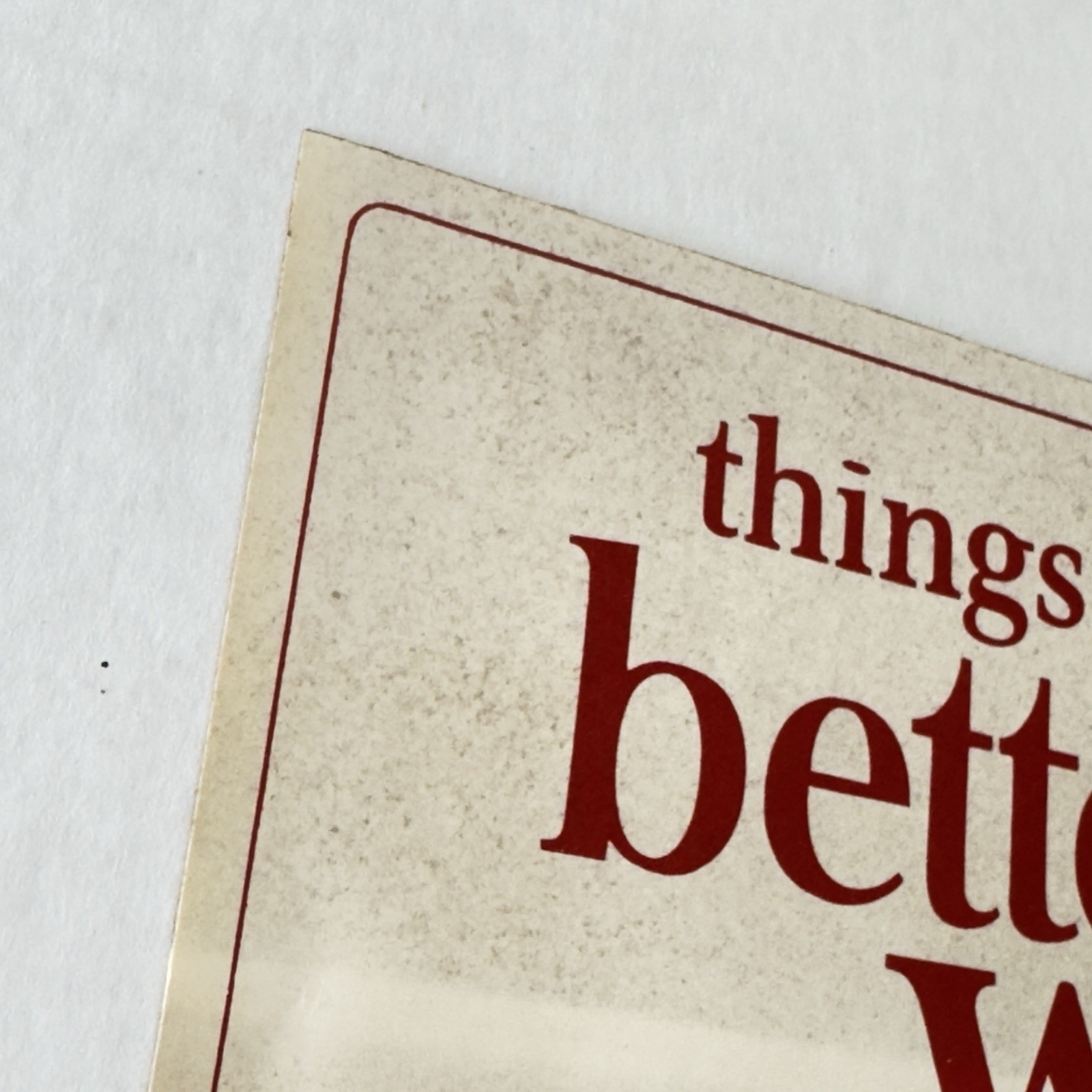 Vintage 1960s Coca-Cola Decal “Things Go Better With Coke” 8” Litho For Tin Sign