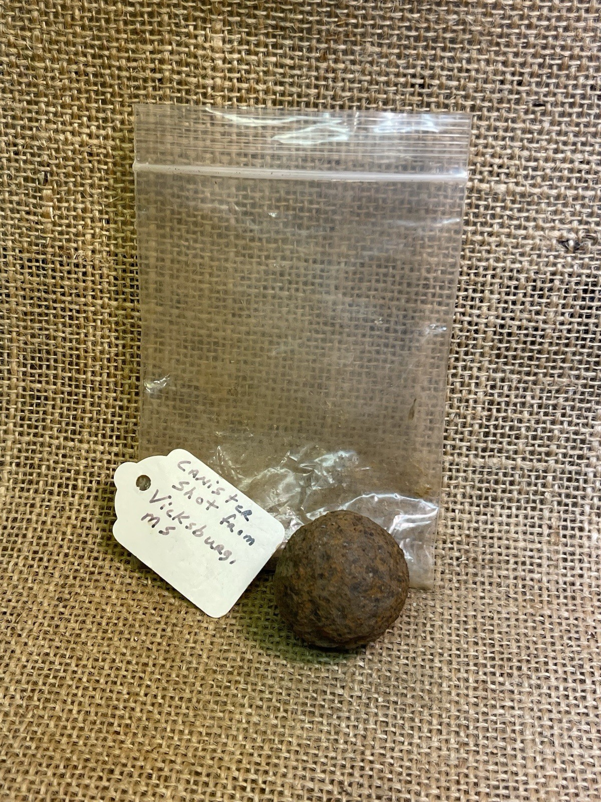 Great Dug Civil War Artillery Canister Shot Documented Vicksburg Mississippi